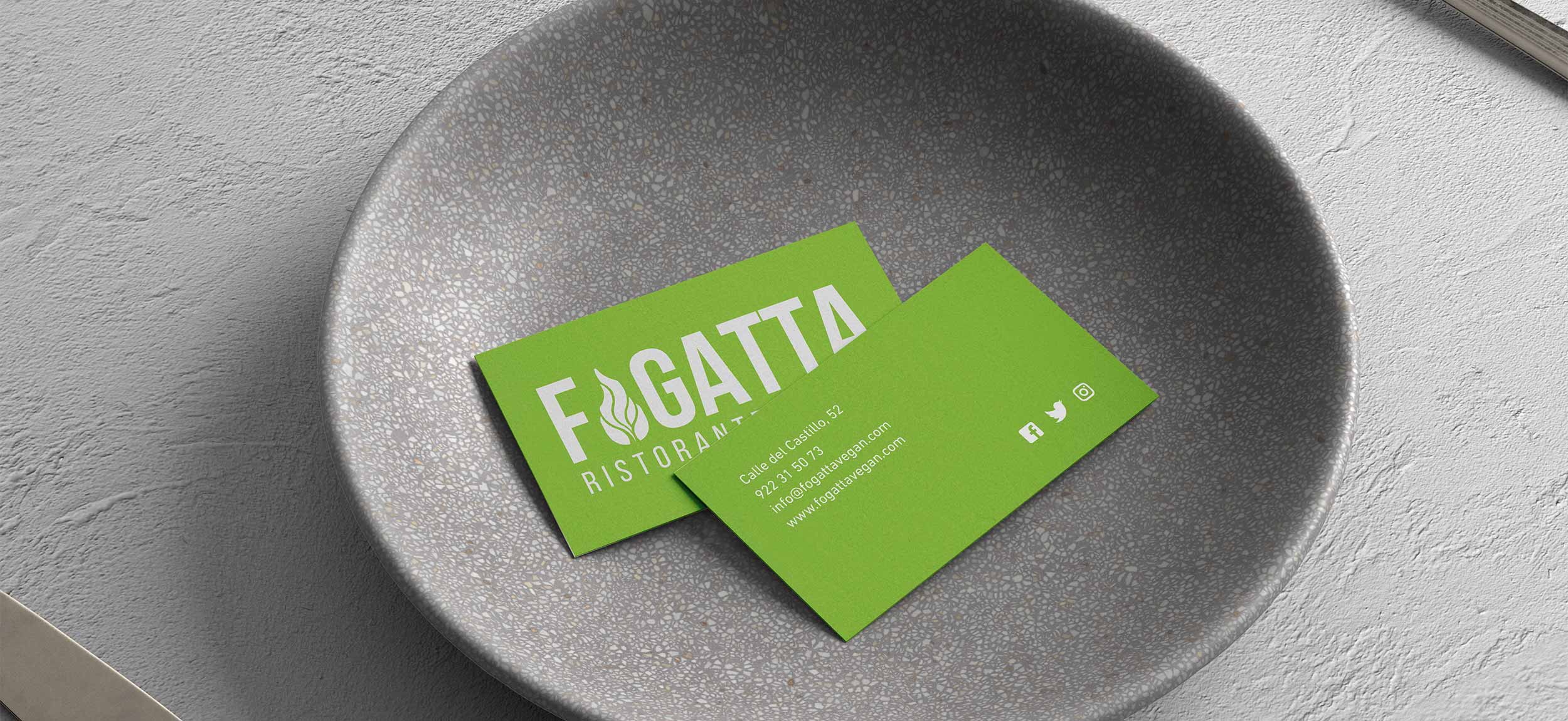 tarjetas de visita de fogatta